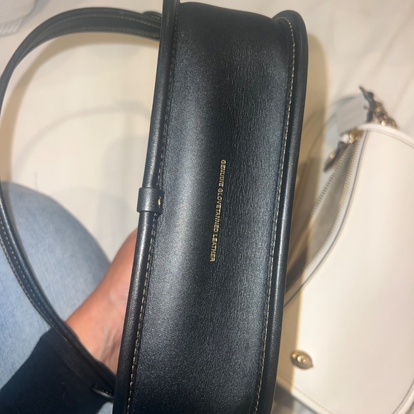 TWO Coach Swinger Bags Designer Crossbody (black and chalk) ** newly cleaned - Picture 8 of 13